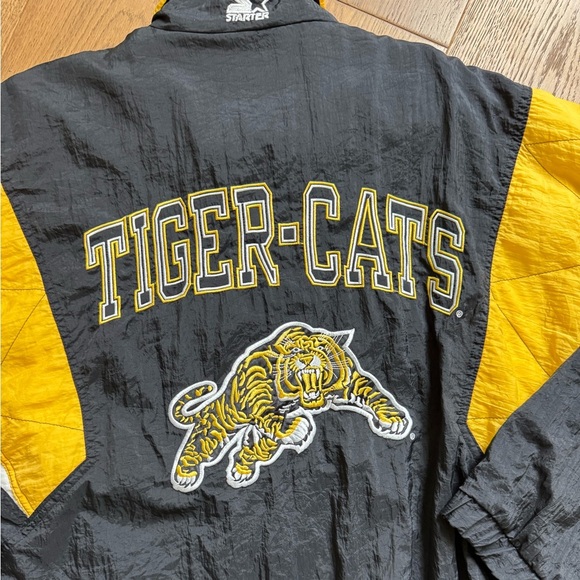 Starter Hamilton Tiger-Cats Vintage CFL 90s Jacket - Men’s L - Black & Yellow - Picture 7 of 13